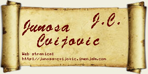 Junoša Cvijović vizit kartica